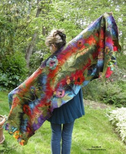Nuno Felt Garden Shawl