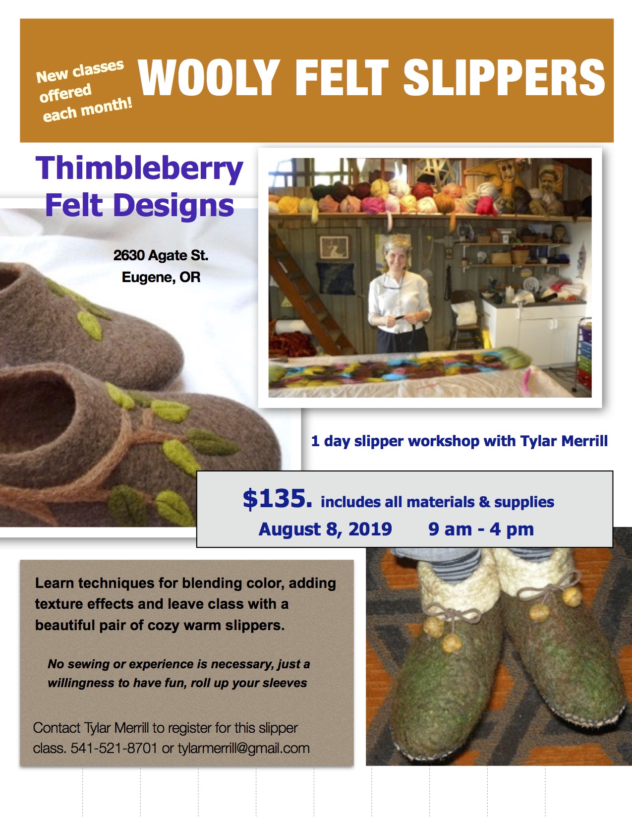 Wooly Felt Slipper Workshop