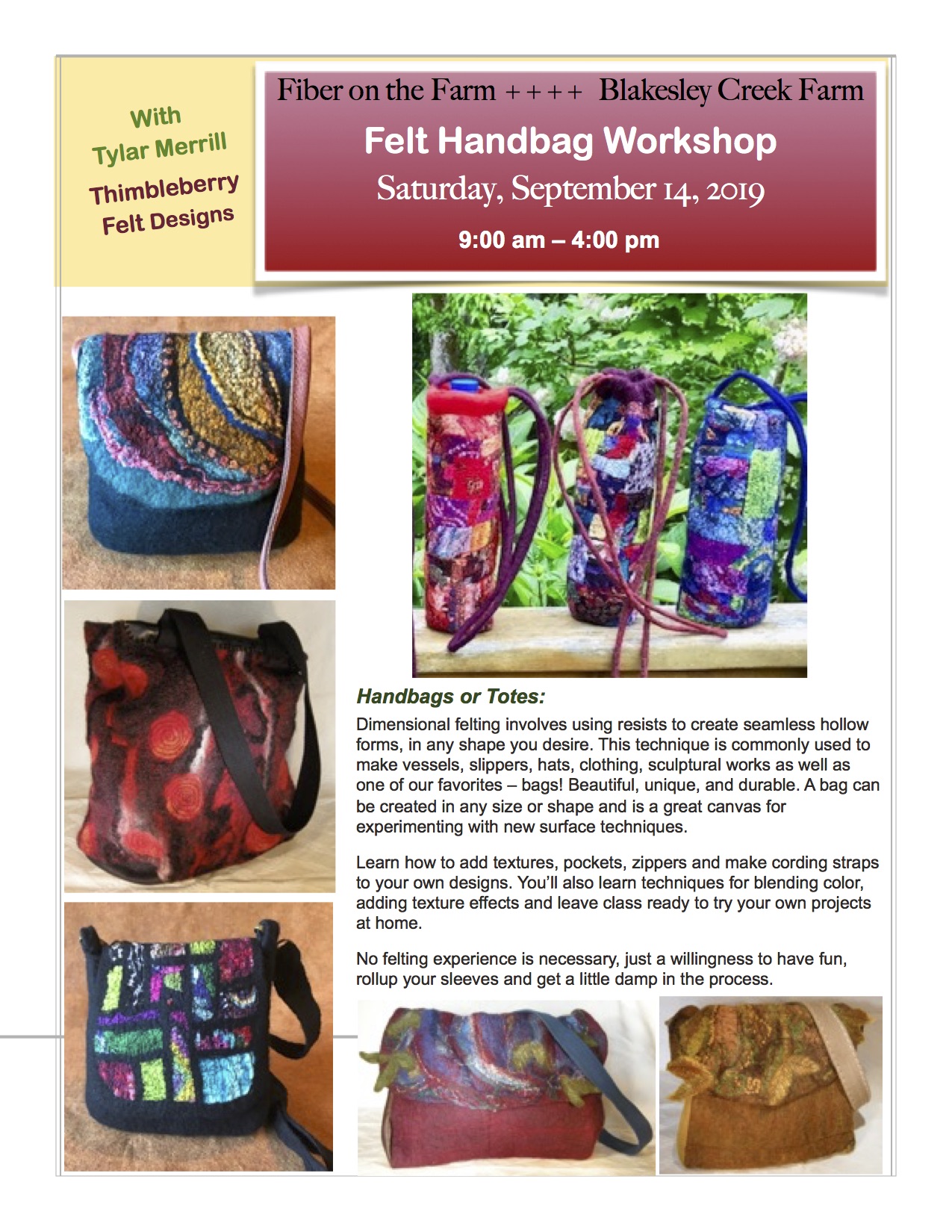 Fiber on the Farm ~ Wren OR Saturday Sept. 14 9am-4pm